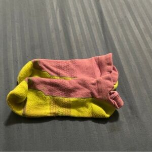 Bombas Pink and Yellow Low-Cut Athletic Socks